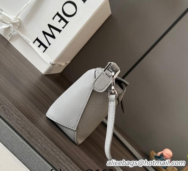 Cheapest Loewe Mini Puzzle Edge bag in Grained Calfskin 062312 Grey 2023