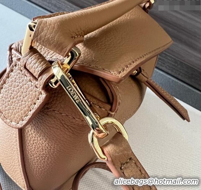 Super Quality Loewe Mini Puzzle Edge bag in Grained Calfskin 062312 Brown 2023