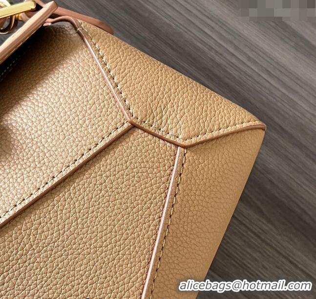 Super Quality Loewe Mini Puzzle Edge bag in Grained Calfskin 062312 Brown 2023