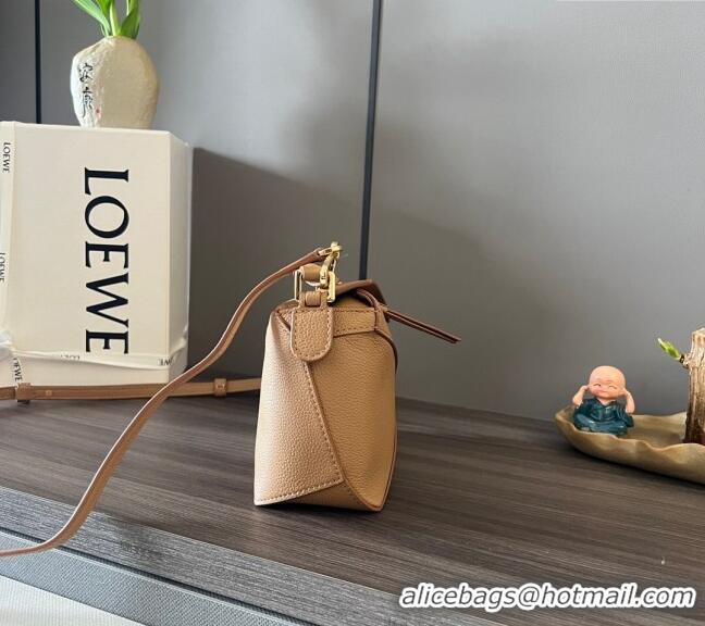 Super Quality Loewe Mini Puzzle Edge bag in Grained Calfskin 062312 Brown 2023