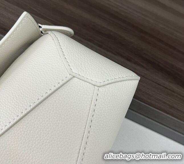 Best Quality Loewe Mini Puzzle Edge bag in Grained Calfskin 062312 White 2023