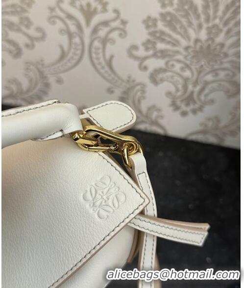 Buy Fashionable Loewe Mini Puzzle Edge bag in Classic Calfskin 062221 White/Yellow 2023