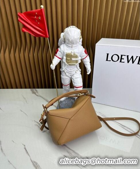 Big Discount Loewe Mini Puzzle Edge bag in Grained Calfskin 062221 Brown 2023