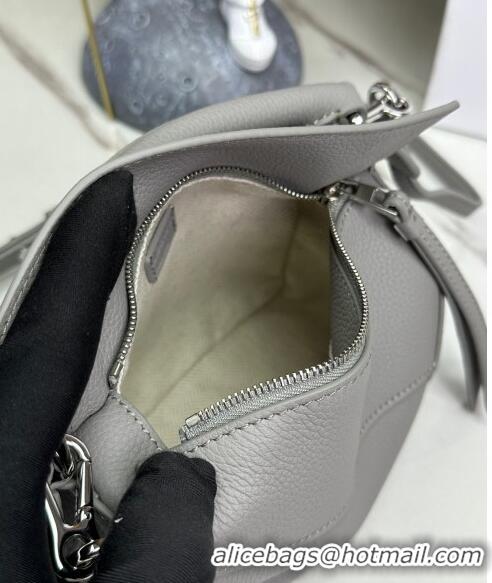 Top Design Loewe Mini Puzzle Edge bag in Grained Calfskin 062221 Grey 2023