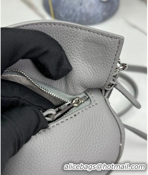 Top Design Loewe Mini Puzzle Edge bag in Grained Calfskin 062221 Grey 2023