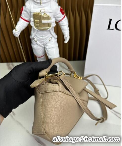 Reasonable Price Loewe Mini Puzzle Edge bag in Grained Calfskin 062221 Beige 2023