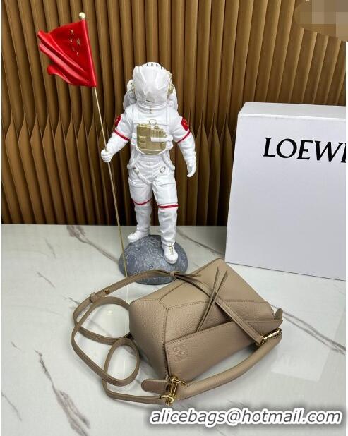 Reasonable Price Loewe Mini Puzzle Edge bag in Grained Calfskin 062221 Beige 2023