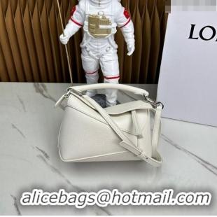 New Fashion Loewe Mini Puzzle Edge bag in Grained Calfskin 062221 White 2023