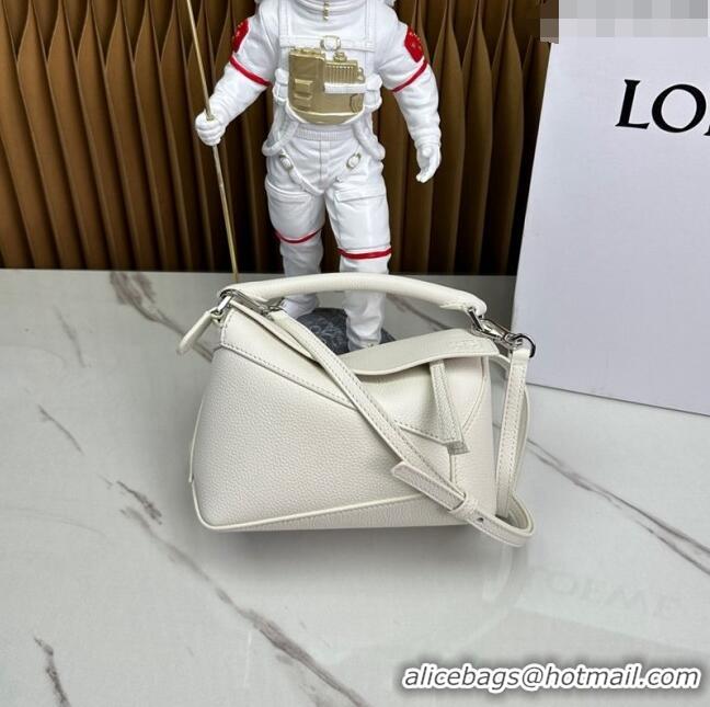 New Fashion Loewe Mini Puzzle Edge bag in Grained Calfskin 062221 White 2023