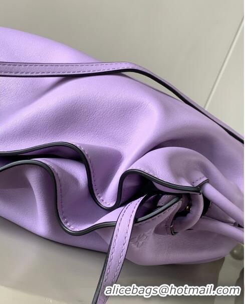 Famous Brand Loewe Flamenco Clutch in Nappa Leather 10856L Purple 2023