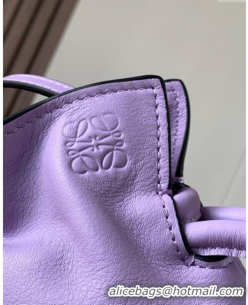 New Style Loewe Mini Flamenco Clutch in Nappa Leather 10855 Purple 2023