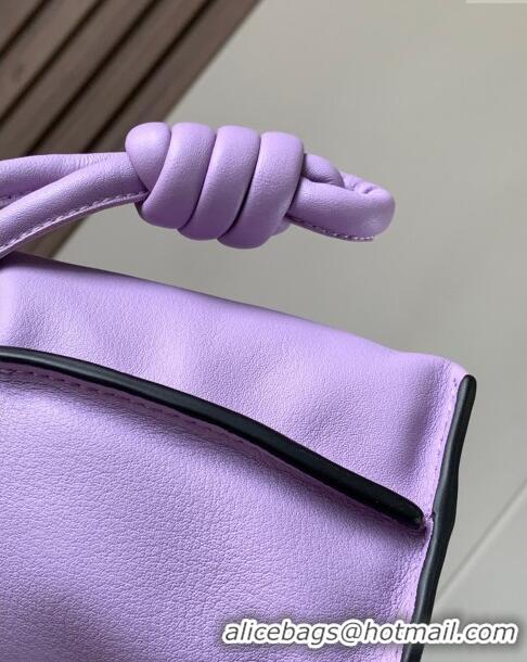 New Style Loewe Mini Flamenco Clutch in Nappa Leather 10855 Purple 2023