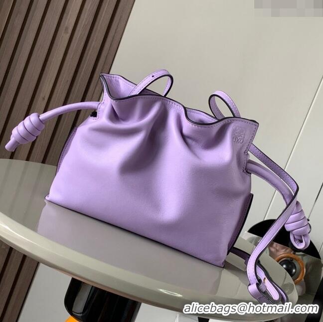 New Style Loewe Mini Flamenco Clutch in Nappa Leather 10855 Purple 2023