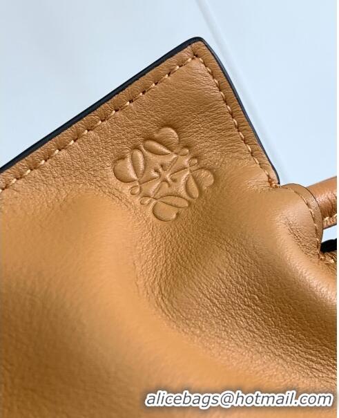 Top Quality Loewe Mini Flamenco Clutch in Nappa Leather 10855 Brown 2023