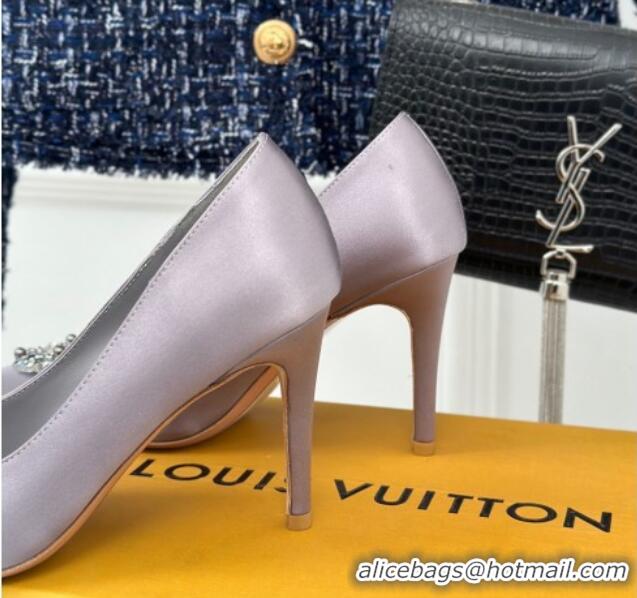 Perfect Louis Vuitton Met Pumps 7cm in Satin Grey 0226142