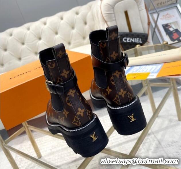 Best Price Louis Vuitton LV Beaubourg Ankle Boots in Monogram Canvas 0226145