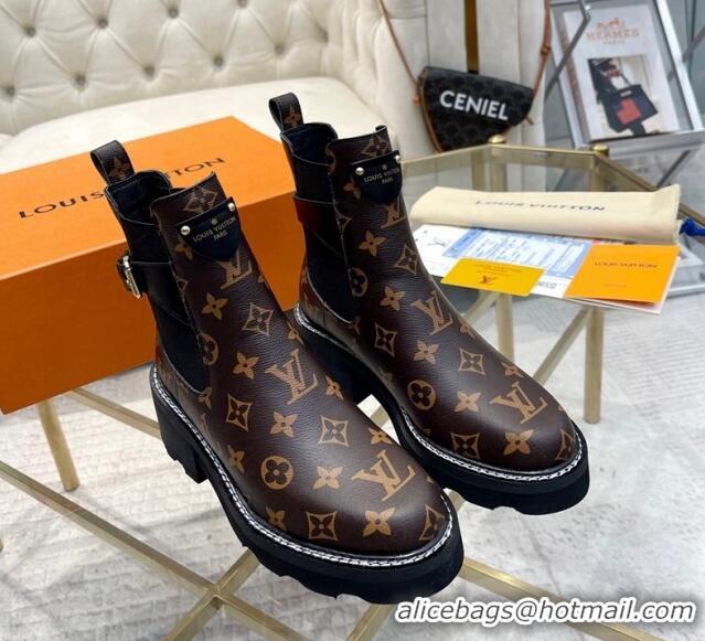 Best Price Louis Vuitton LV Beaubourg Ankle Boots in Monogram Canvas 0226145