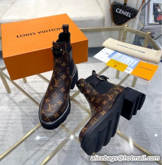 Best Price Louis Vuitton LV Beaubourg Ankle Boots in Monogram Canvas 0226145