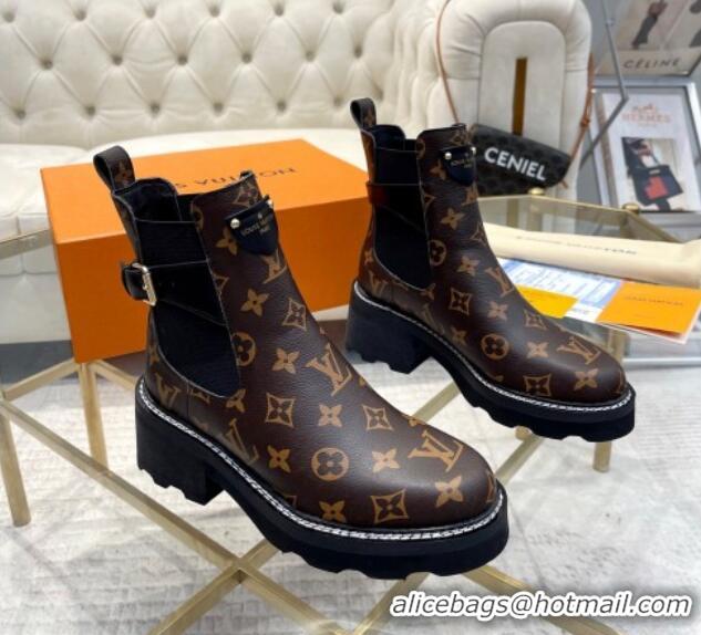 Best Price Louis Vuitton LV Beaubourg Ankle Boots in Monogram Canvas 0226145