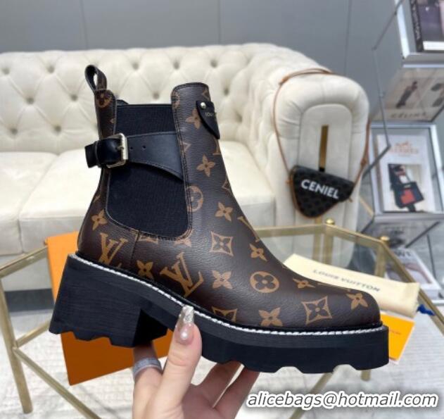 Best Price Louis Vuitton LV Beaubourg Ankle Boots in Monogram Canvas 0226145