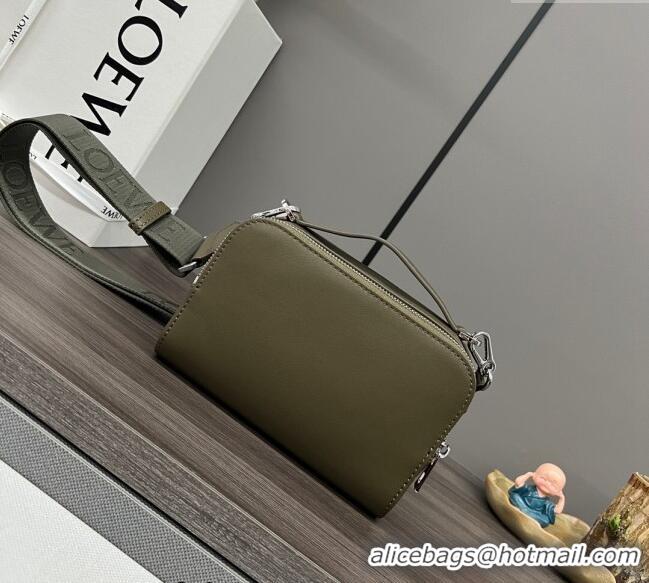 Inexpensive Loewe Mini Camera Crossbody bag in Classic calfskin 062399 Khaki Green 2023