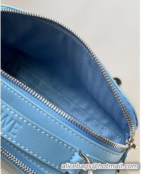 Top Quality Loewe Mini Camera Crossbody bag in Classic calfskin 062399 Light Blue 2023