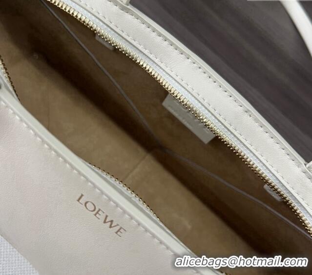 Buy Cheap Loewe Cropped Puzzle Fold bag in shiny calfskin 052313 Chalk White 2023