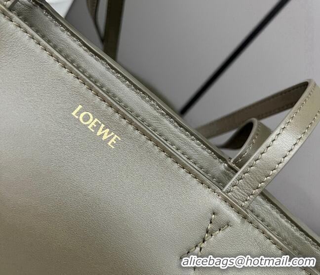 Discount Loewe Cropped Puzzle Fold bag in shiny calfskin 052313 Khaki Green 2023