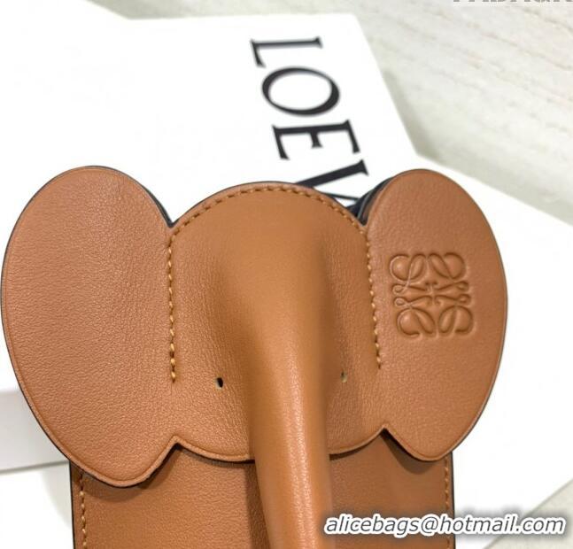 Promotional Loewe Elephant Pocket in Classic Calfskin LE1336 Brown