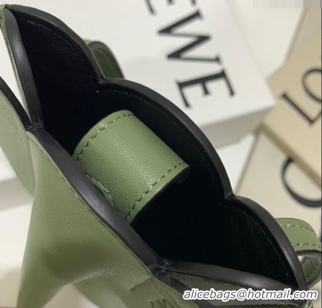 Top Grade Loewe Elephant Pocket in Classic Calfskin LE1336 Avocado Green