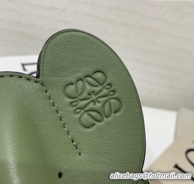 Top Grade Loewe Elephant Pocket in Classic Calfskin LE1336 Avocado Green