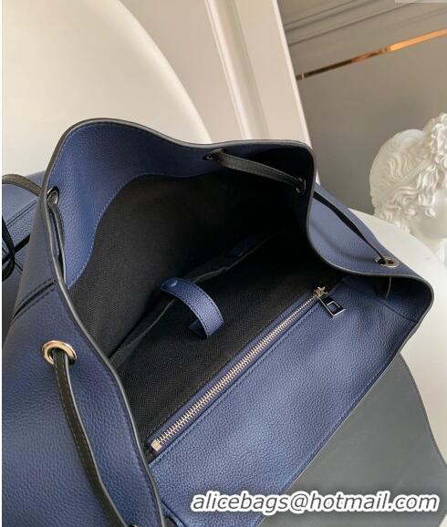 Grade Design Loewe Puzzle Backpack Bag in Grained Calfskin 10288 Blue 2023