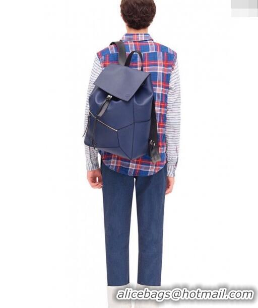 Grade Design Loewe Puzzle Backpack Bag in Grained Calfskin 10288 Blue 2023