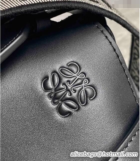 Reasonable Price Loewe Small Gate Dual Bag in Soft Calfskin and Jacquard Strap LO3030 Black 2022