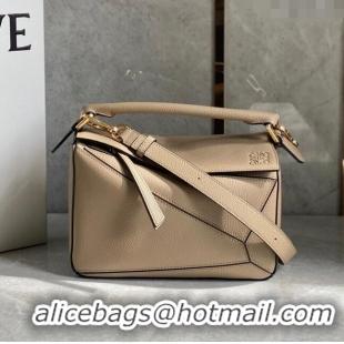 Grade Design Loewe Small Puzzle Edge bag in Grained Calfskin LO1301 Sand 2023