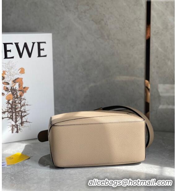 Grade Design Loewe Small Puzzle Edge bag in Grained Calfskin LO1301 Sand 2023