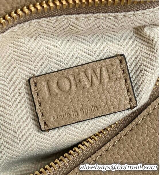 Grade Design Loewe Small Puzzle Edge bag in Grained Calfskin LO1301 Sand 2023