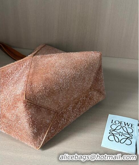 Top Quality Loewe Medium Puzzle Fold Tote in LO1047 Suede Brown 2023