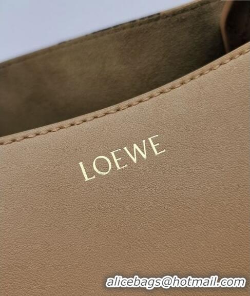 Good Taste Loewe Medium Puzzle Fold Tote in patchwork calfskin LO1047 Black/Beige 2023