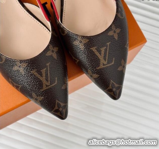 Sumptuous Louis Vuitton Blossom Slingback Flat Ballerinas in Monogram Canvas 320015