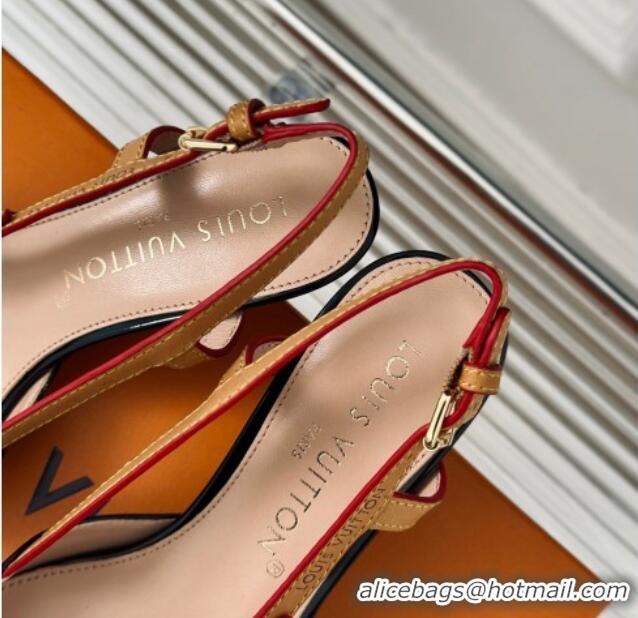 Good Looking Louis Vuitton Blossom Slingback Pumps 5.5cm in Patent Leather Black 0320024