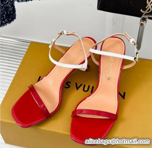 Best Price Louis Vuitton Blossom Heel Sandals 7.5cm in Patent Leather Red 0320034