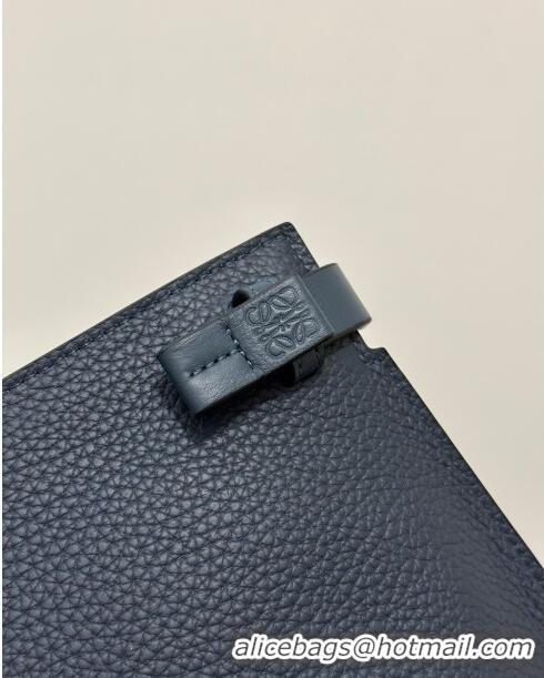 Reasonable Price Loewe T Pouch in Grained Calfskin L2701 Navy Blue 2023 TOP