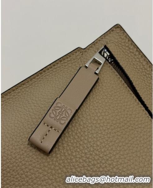 New Style Loewe T Pouch in Grained Calfskin L2701 Beige 2023 TOP