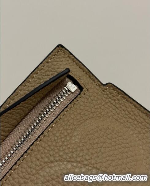 New Style Loewe T Pouch in Grained Calfskin L2701 Beige 2023 TOP