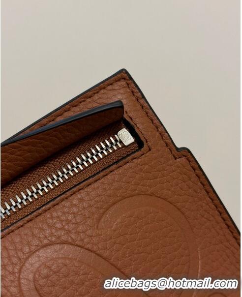 Traditional Specials Loewe T Pouch in Grained Calfskin L2701 Brown 2023 TOP