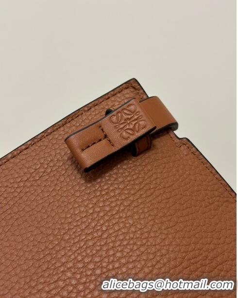 Traditional Specials Loewe T Pouch in Grained Calfskin L2701 Brown 2023 TOP