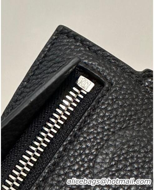 Inexpensive Loewe T Pouch in Grained Calfskin L2701 Black 2023 TOP