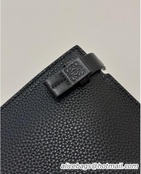 Inexpensive Loewe T Pouch in Grained Calfskin L2701 Black 2023 TOP