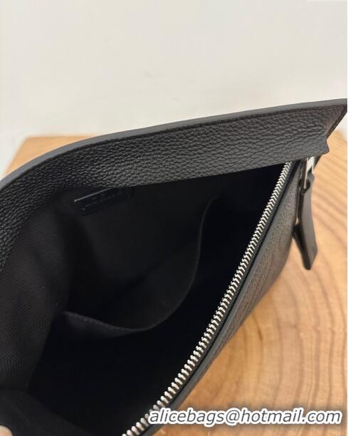 Inexpensive Loewe T Pouch in Grained Calfskin L2701 Black 2023 TOP